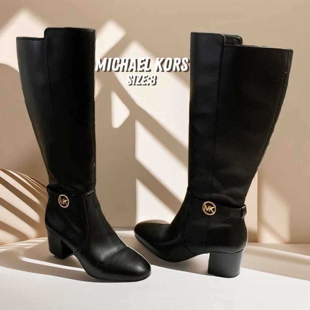 Michael Kors Riding Boots Black Size 8 Like New